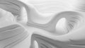 Organic abstract landscape with smooth white undulating forms and soft lighting Royalty Free Stock Photo