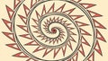 Organic Abstract Spiral Pattern Illustration, vector design Generative AI Royalty Free Stock Photo