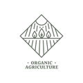 Organic agriculture and farm logo template vector for your business