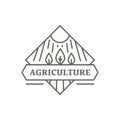 Organic agriculture and farm logo template vector for your business