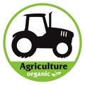 Organic agriculture icon symbol vector