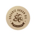 Organic argan oil emblem