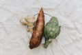 Organic Artichoke, ginger root and yucca root Royalty Free Stock Photo