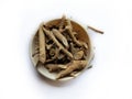 Organic Ashwagandha (Withania somnifera) roots.