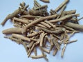 Organic Ashwagandha Withania somnifera roots. Ashwagandha is an incredibly healthy medicinal herb.