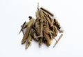 Organic Ashwagandha (Withania somnifera) roots. Royalty Free Stock Photo