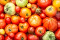 Organic assorted tomatoes background