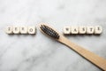 Organic bamboo toothbrush Royalty Free Stock Photo