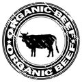 ORGANIC BEEF rubber stamp