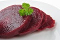 organic beet root on a white plate