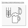 Organic beverage line icon