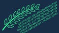 Organic Binary Code Flow with Leaf Elements, vector design Generative AI Royalty Free Stock Photo