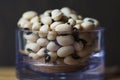 Organic black-eyed peas in a bowl