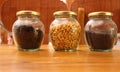 Organic Black Pepper And Other Spices On The Glass Jar