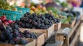 Organic blackberries on the market