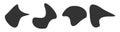 Organic blobs black shape icon. Random abstract symbol. Sign bubble silhouette vector