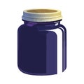 Organic blueberry jar, fruit nature dessert Royalty Free Stock Photo