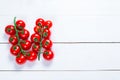 Organic a branch cherry tomatoes Royalty Free Stock Photo