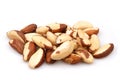 Organic brazil nuts isolated on white background Royalty Free Stock Photo