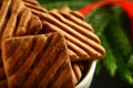 Organic breakefast diet chocolate cookies,close up. Royalty Free Stock Photo