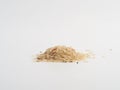 Organic brown rice isolated on the white background Royalty Free Stock Photo