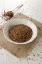 Organic buckwheat in a bowl