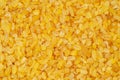 Organic bulgur wheat texture. Macro food background, top view. Royalty Free Stock Photo