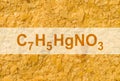 Organic carnauba wax flake with molecular structure C7H5HgNO3