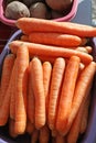 Organic carrots on a farmer market