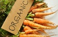 Organic , real veggies : carrots