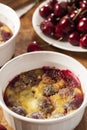 Organic Cherry Cobbler Cake Royalty Free Stock Photo