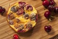 Organic Cherry Cobbler Cake Royalty Free Stock Photo