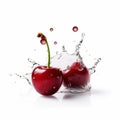 Organic Cherry Product Photography With High-key Lighting