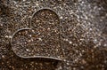 Organic Chia Seed in a Heart Shape