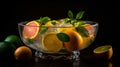 Organic citrus mojito, a refreshing summer cocktail generated by AI