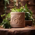 Organic Clay Pot With Abstract Design - Hasselblad H6d-400c Inspired Royalty Free Stock Photo