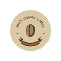 Organic coffee eco emblem and trade label