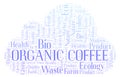 Organic Coffee word cloud. Royalty Free Stock Photo