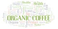 Organic Coffee word cloud. Royalty Free Stock Photo