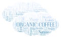 Organic Coffee word cloud. Royalty Free Stock Photo