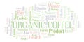 Organic Coffee word cloud. Royalty Free Stock Photo