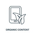 Organic Content icon. Line element from content marketing collection. Linear Organic Content icon sign for web design