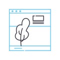 organic content line icon, outline symbol, vector illustration, concept sign