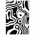 Organic Contours: Bold Black And White Doodle Poster