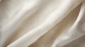 Organic Contours: Creme Silk Linen Fabric With Luminous Sfumato Texture