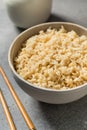 Organic Cooked Short Grain Brown Rice Royalty Free Stock Photo