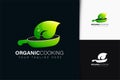 Organic cooking logo design with gradient Royalty Free Stock Photo