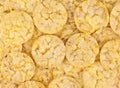 Organic corn crackers. Close up. Full frame Royalty Free Stock Photo