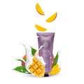 Organic Cosmetic luxury packaging, plastic tube. Cosmetics cream