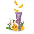 Organic Cosmetic luxury packaging, plastic tube. Cosmetics cream